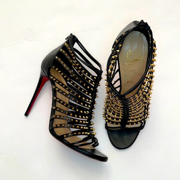 Christian Louboutin Shoes - Christian Louboutin Black gold Milla Clou Dress Sandals 37 Authentic